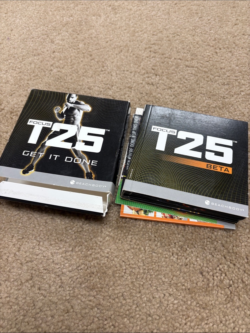 Beachbody T25 DVD Set in Black with Orange Accents
